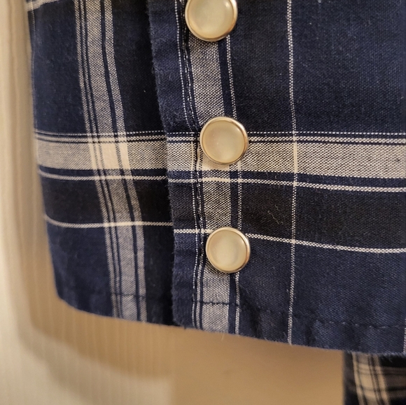 Wrangler mens western wear long sleeve navy plaid 2XL - Picture 3 of 7